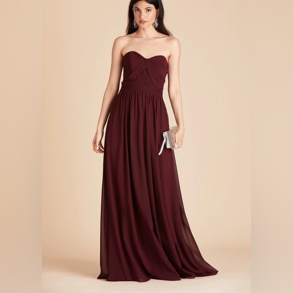 Birdy Grey GRACE CONVERTIBLE DRESS CHIFFON CABERNET MEDIUM NEW NWT BRIDESMAID - Picture 1 of 6